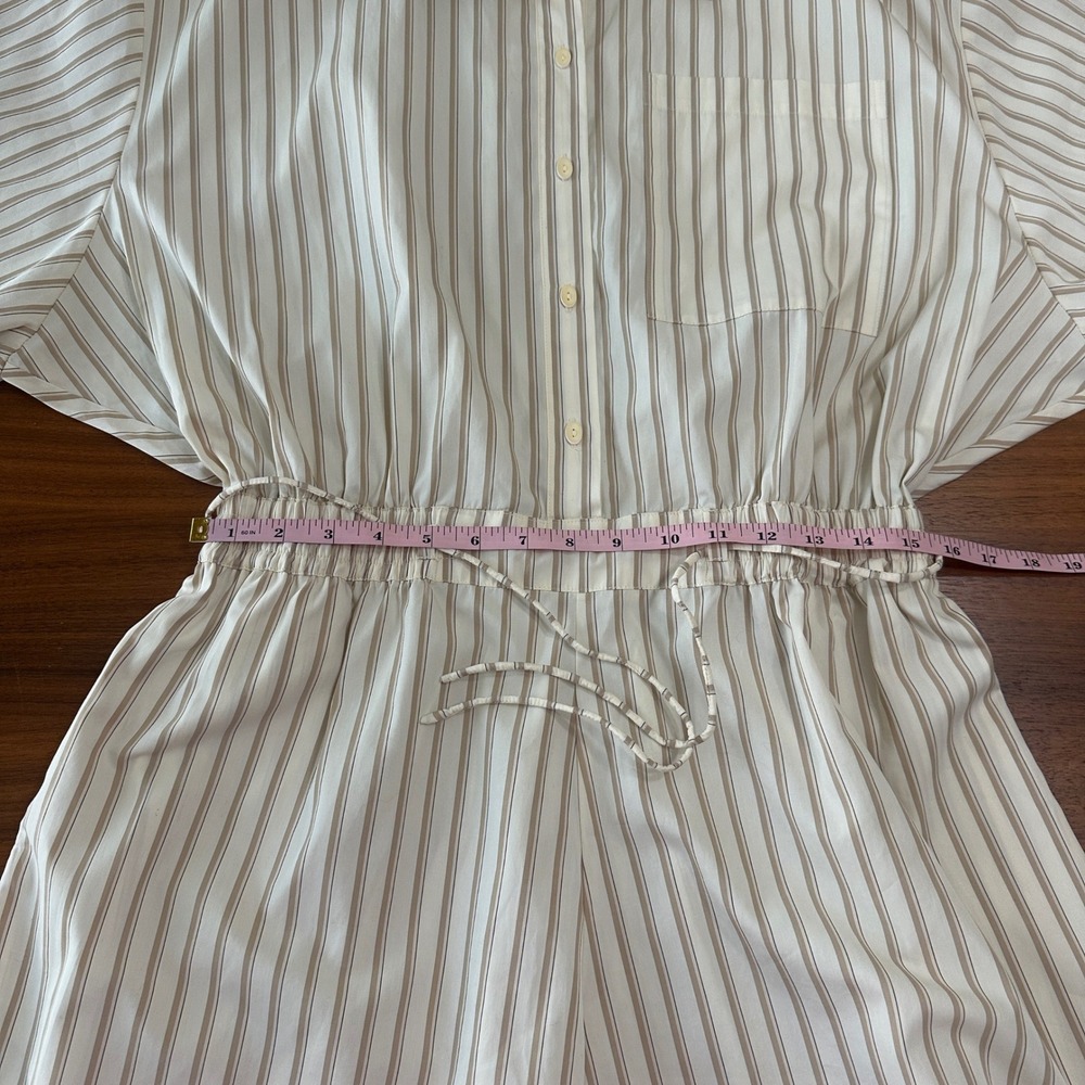Faithfull the Brand Faia Playsuit Romper Butter Stripe 10, Minimalist Relaxed - Picture 8 of 16